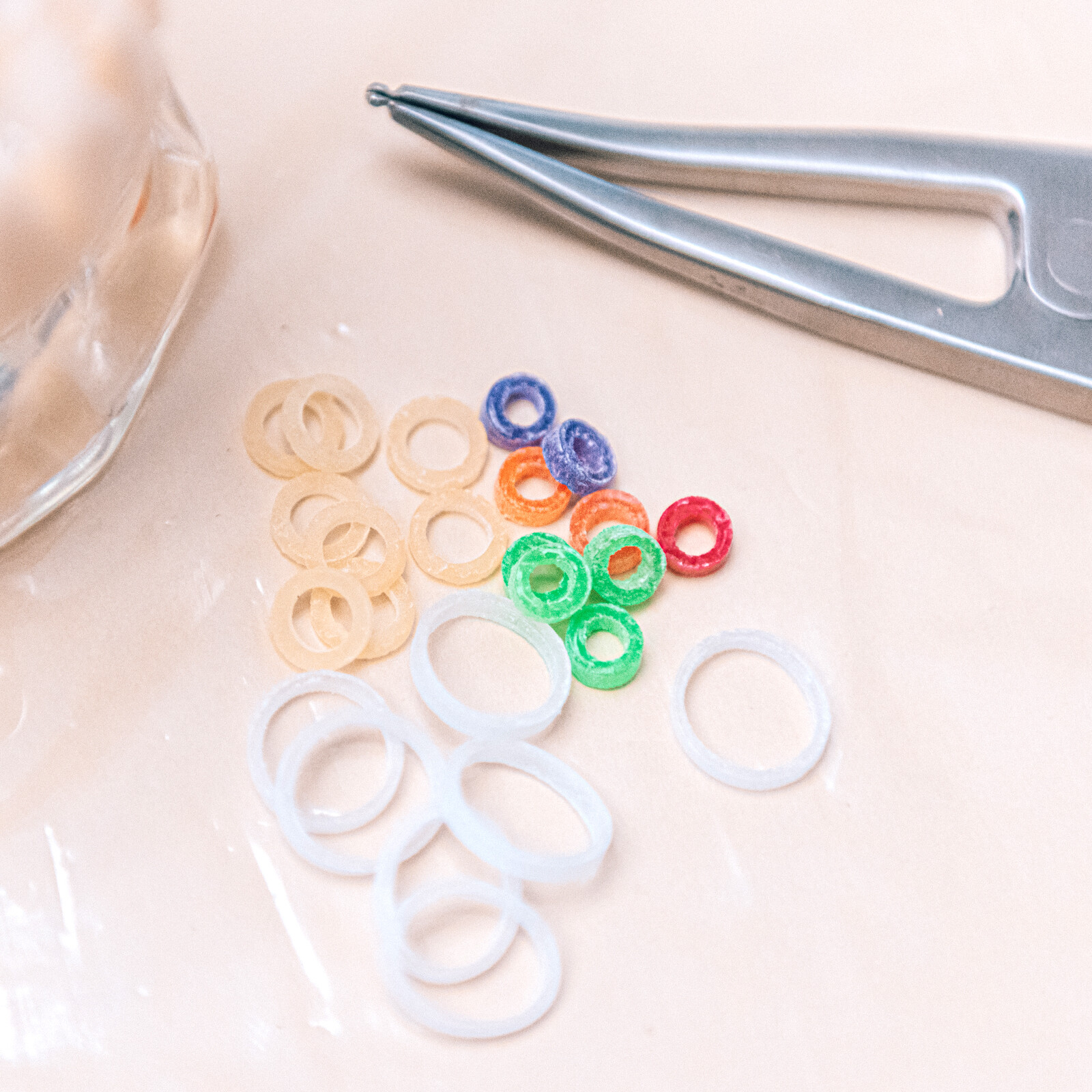 100PCS JMU Dental Orthodontic Intraoral Elastic Latex-Free Rubber Band Clear USA