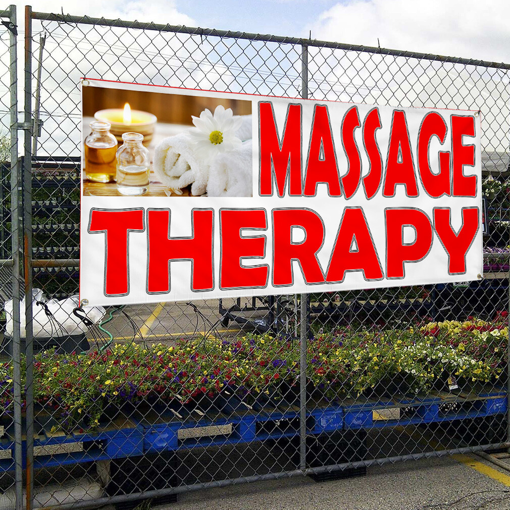 Vinyl Banner Multiple Sizes Massage Therapy Weatherproof Industrial Yard Signs