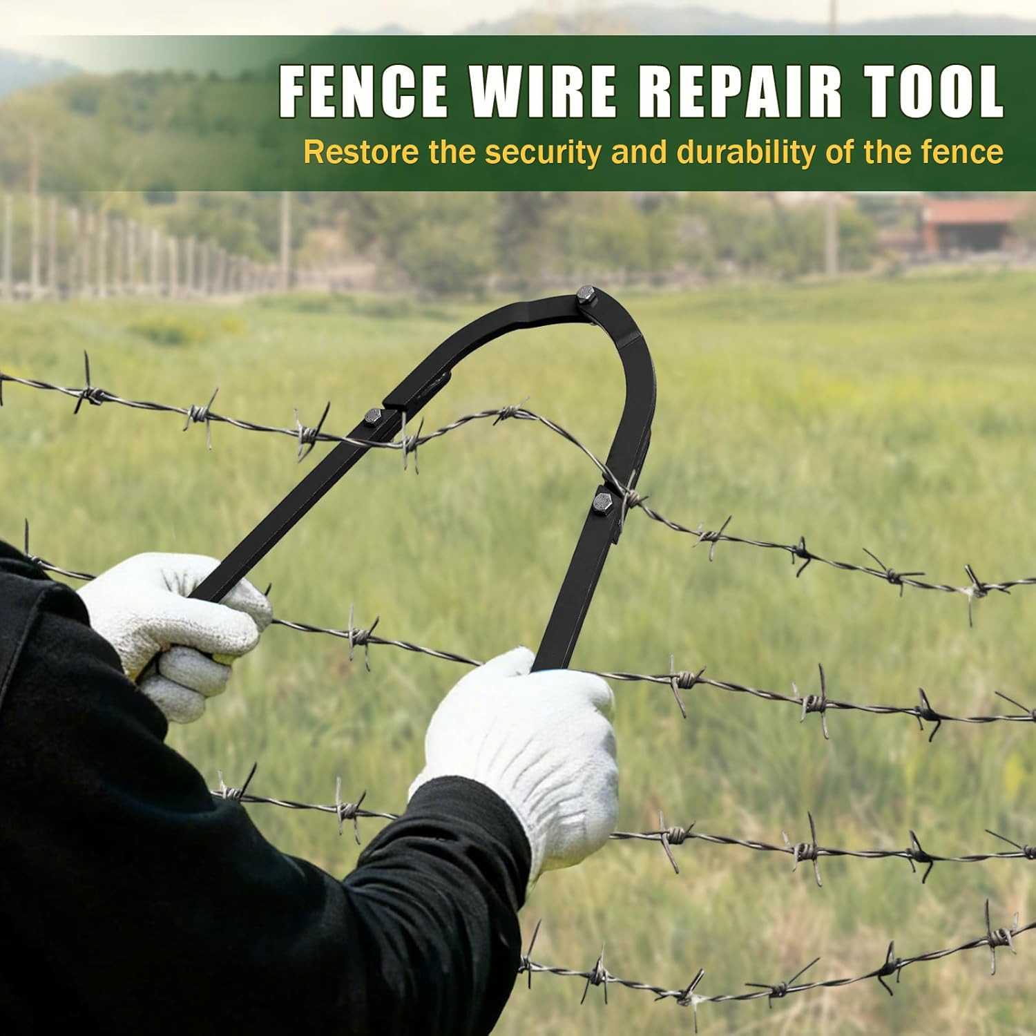 Fence Wire Repair Tool, Fence Fixer for Fence Repair, Barbed Wire Fence Stretche