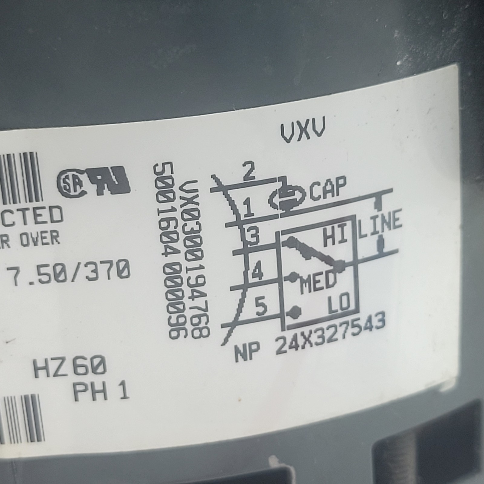 GE Motors 5KCP29FK6012S 1/15 HP 1040 RPM 115V CPNE020-70556303 USED