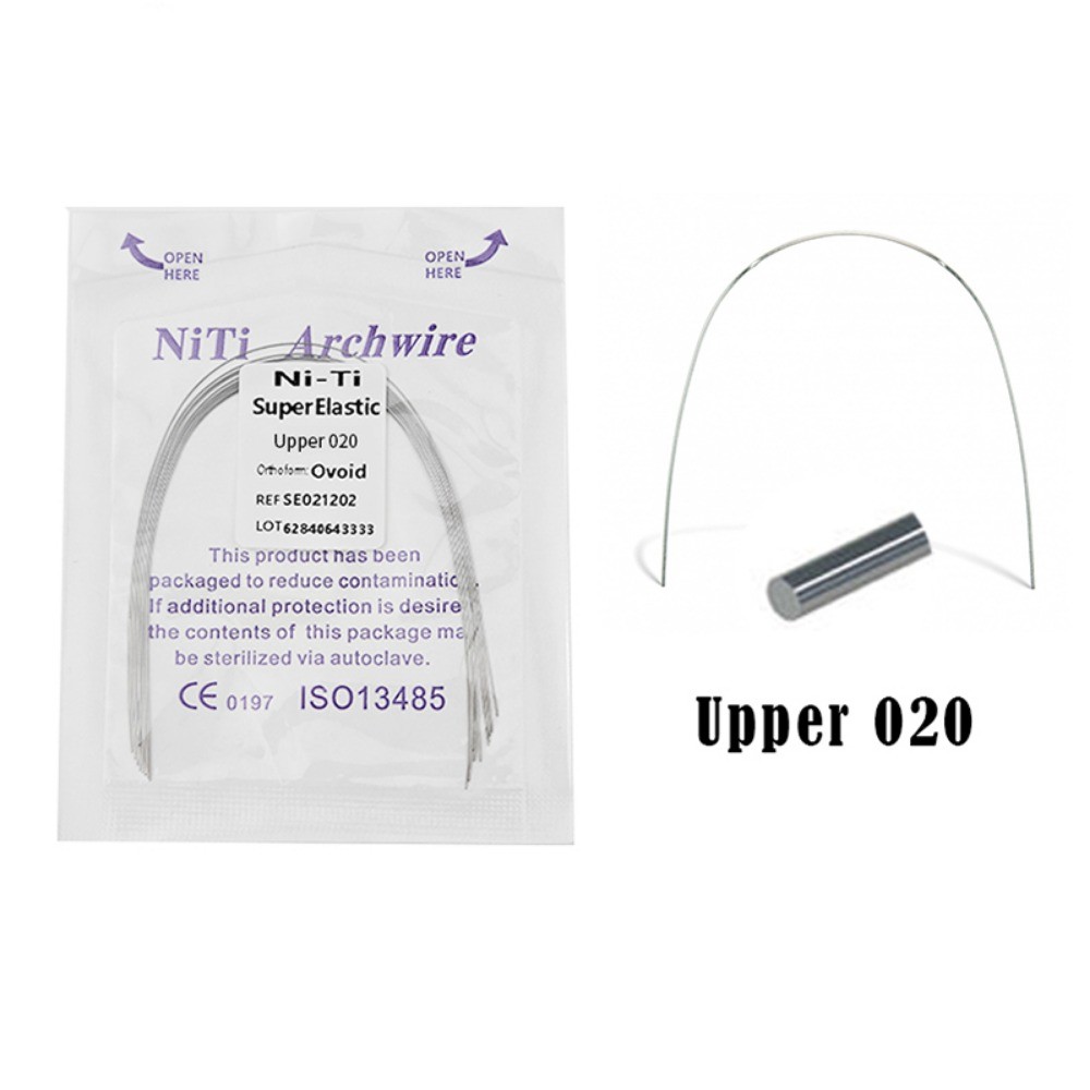 Dental Super Elastic Niti Arch Wire Round Ovoid Form Bracket Braces 10 packs