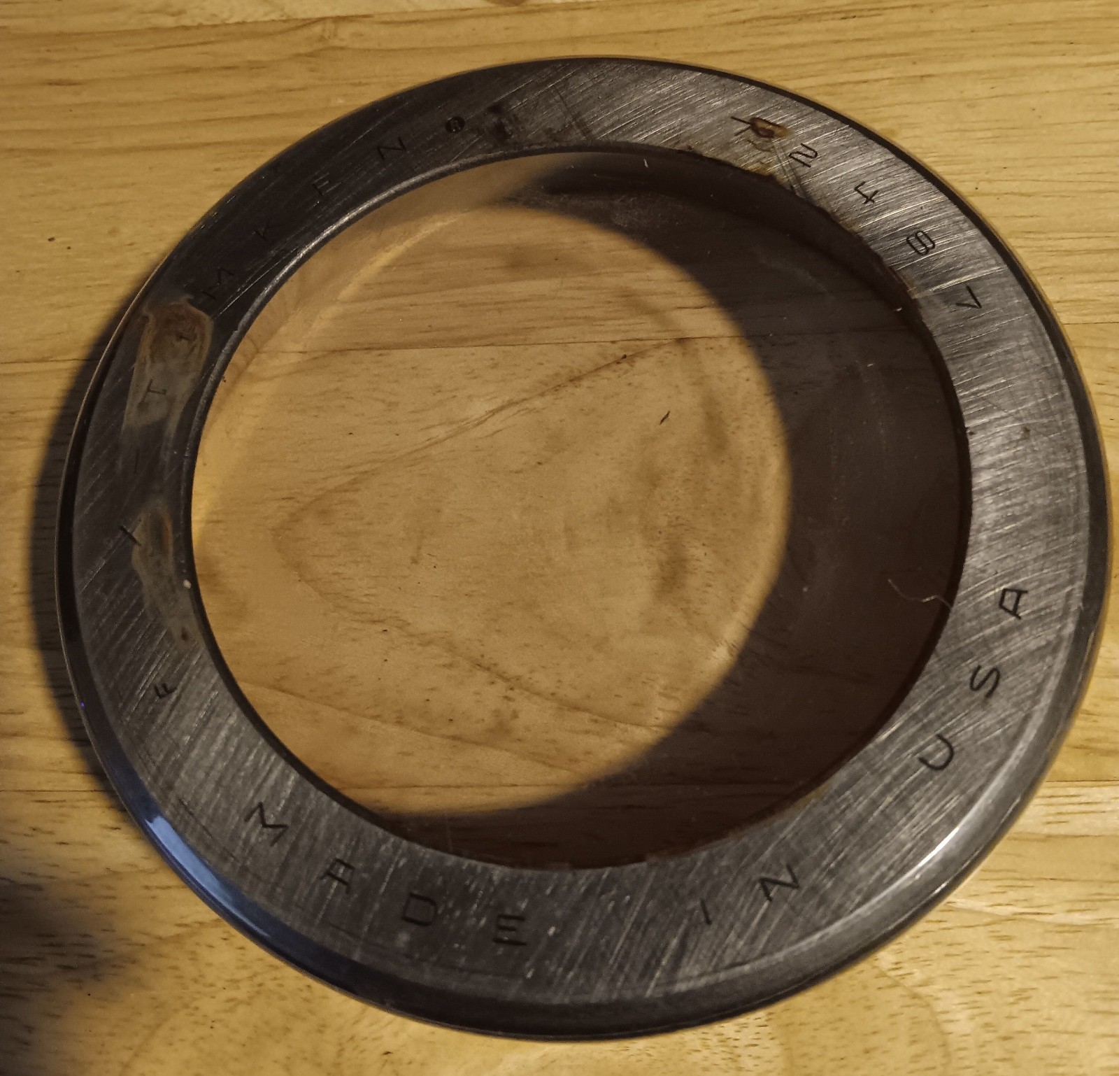 Timken 72487 Tapered Roller Bearing Cup Stainless Steel 4.875in OD 3.5in Bore