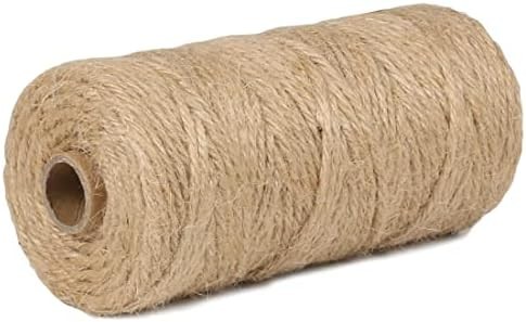 PerkHomy Jute Twine String 3mm 328Ft Natural Thin Ribbon for Craft, Gardening, W