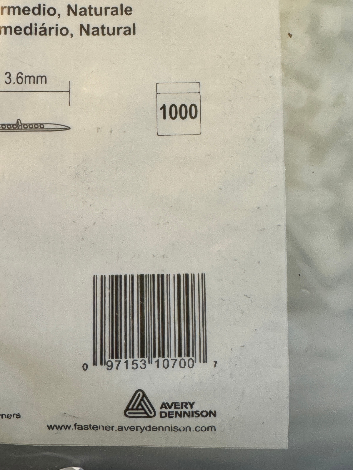 Avery Dennison #10700 Merchandise Pairing Tie Intermediate Natural (1000 pack)