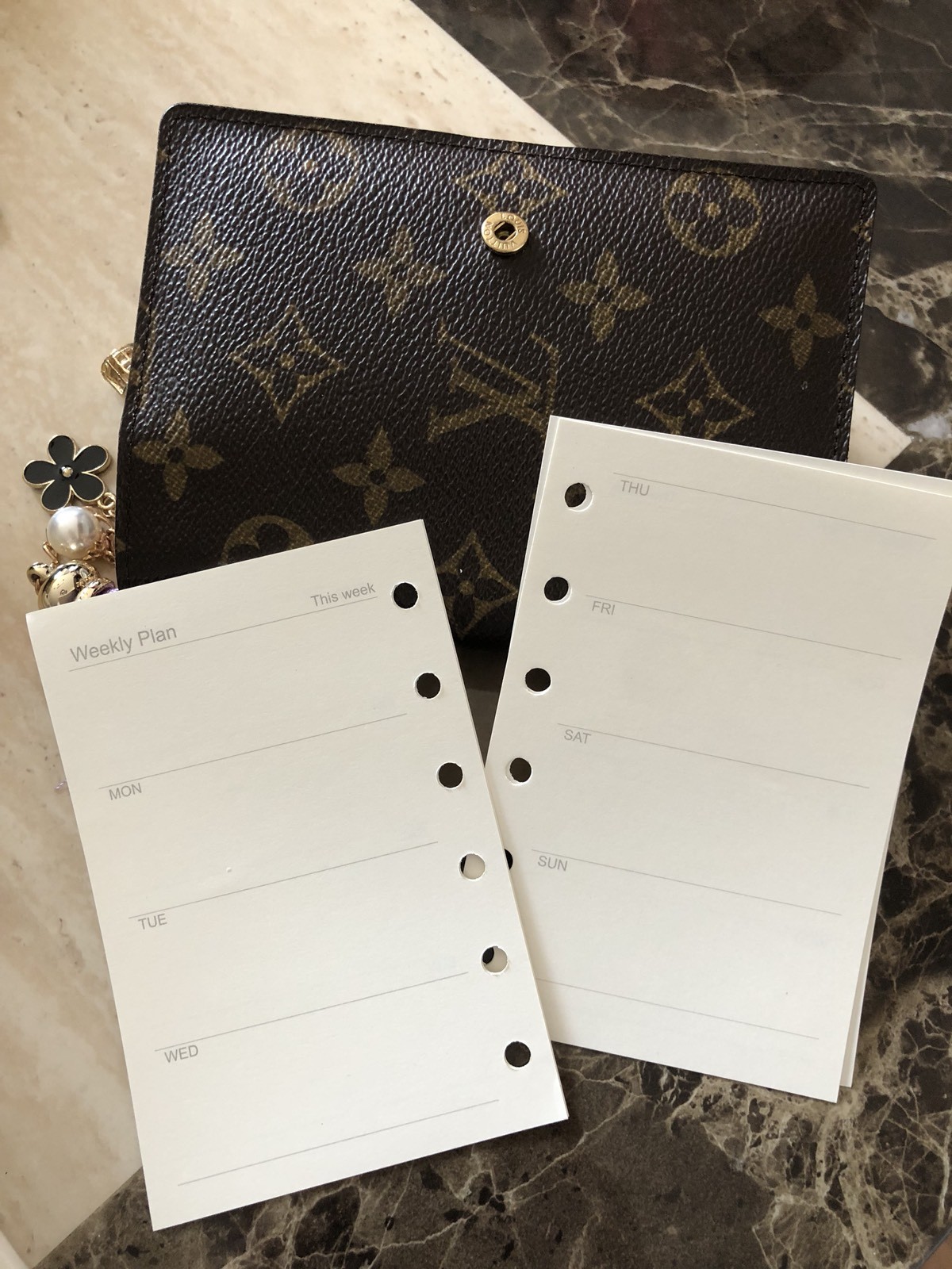 Agenda-PM-Inserts-Blank-Monthly-Weekly-Refills Fits For PM Size Agenda #00014