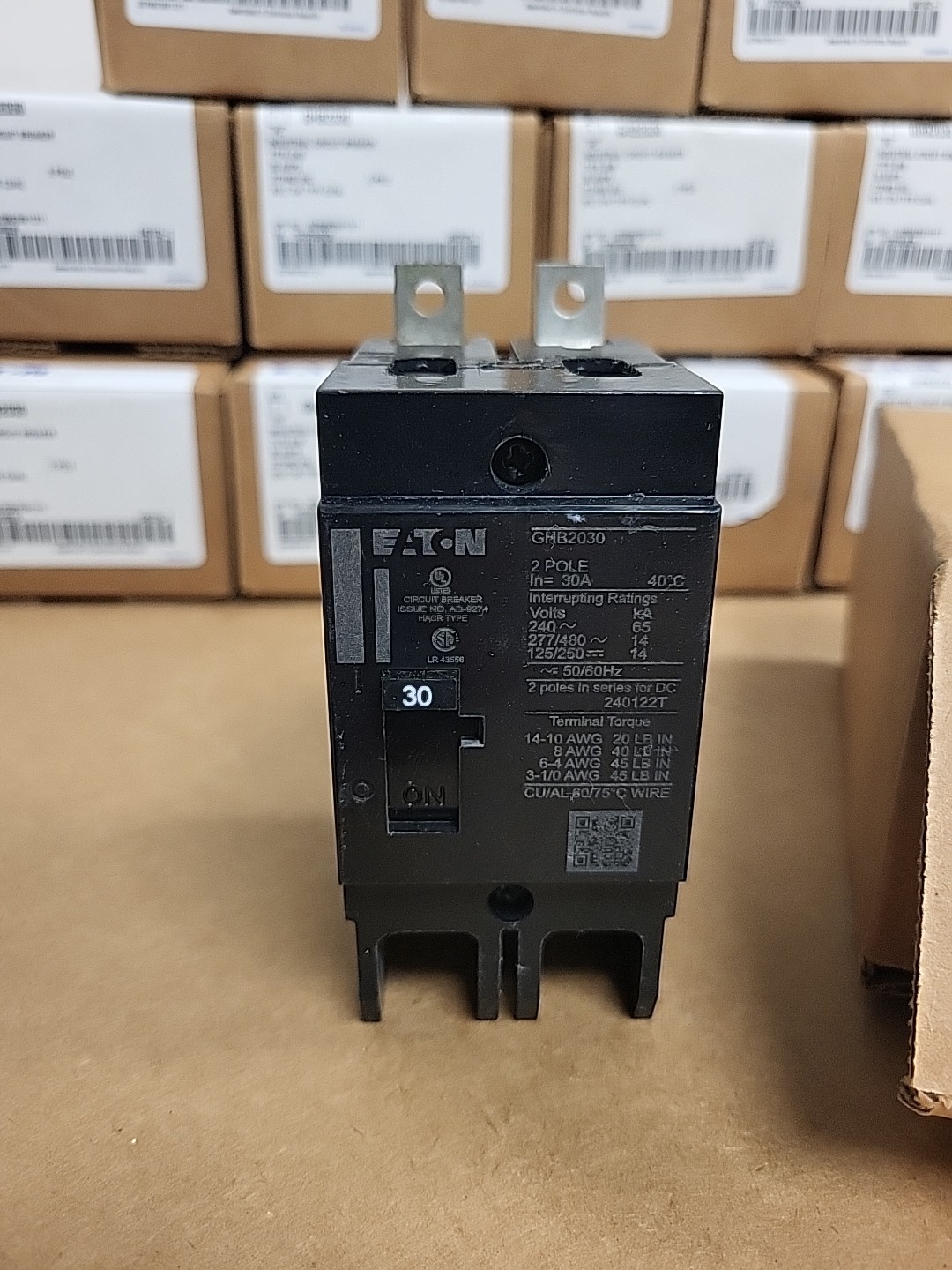 EATON GHB2030 Industrial Circuit Breaker 30 Amps, 277/480 VAC, 2 POLE