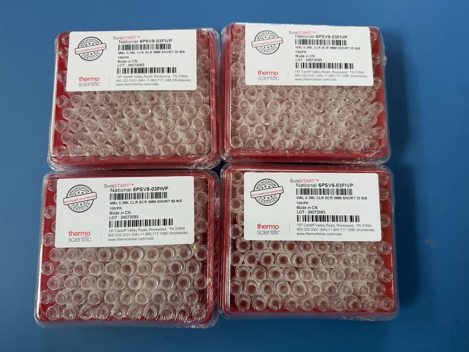 Thermo Scientific SureSTART 0.3 mL Glass Screw Top Microvials 6PSV9-03FIVP 400
