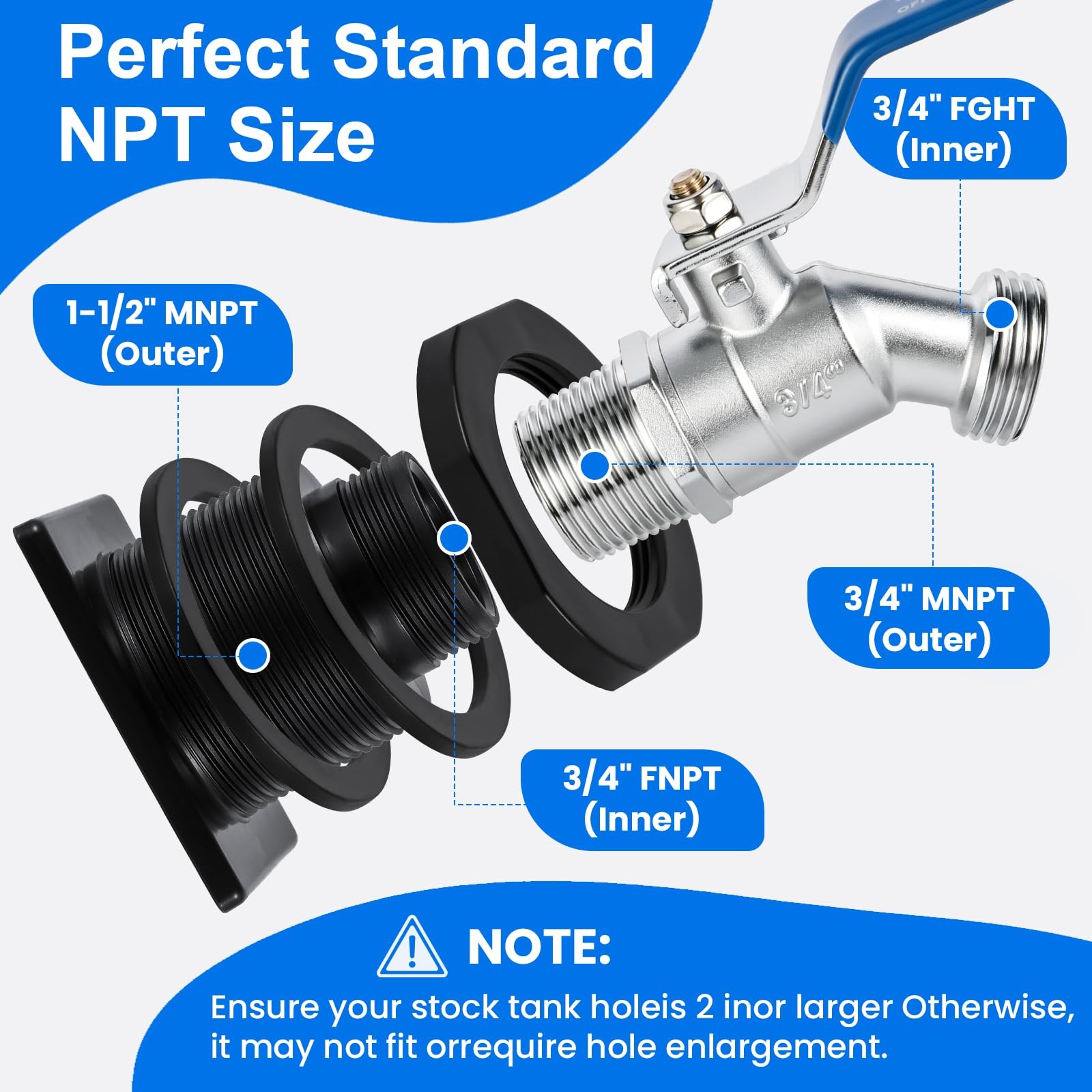 Stock Tank Drain Plug Kit for rubbermaid Stock Tank Drain Plug（for rubbermaid…
