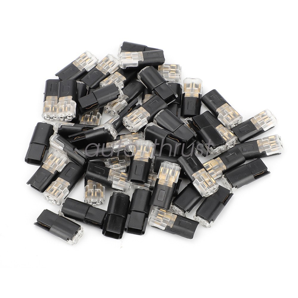 50 pcs Double-Wire Plug-in Connector, Cable Clamp Locking Buckle, AWG 18-22*