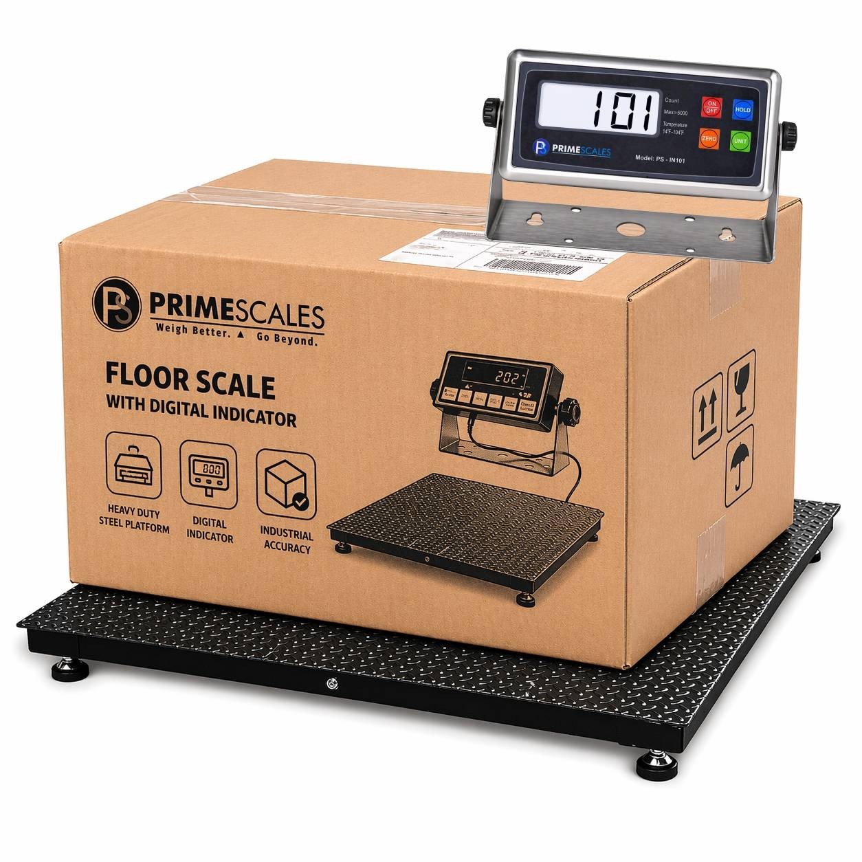 CALIBRATED 3’x3′ 10000 LB 36″x36″ DIGITAL FLOOR PALLET SHIPPING SCALE HEAVY DUTY