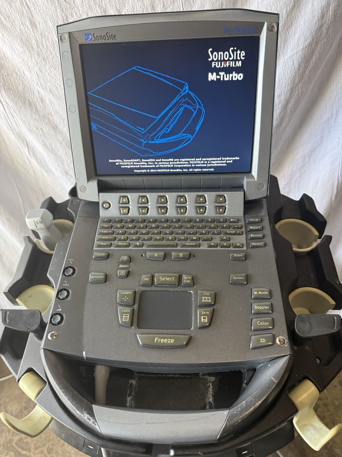 SonoSite M-Turbo Ultrasound With Cart & P21x Transducer Probe