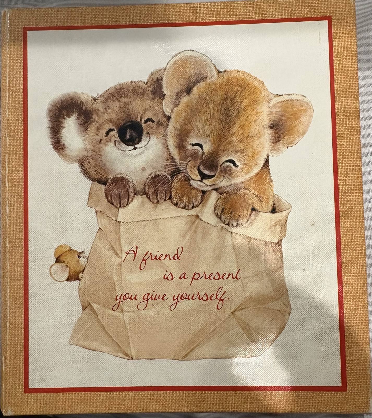 Vintage Hallmark Koala Address Book 3 Ring Binder Loose Leaf Friendship