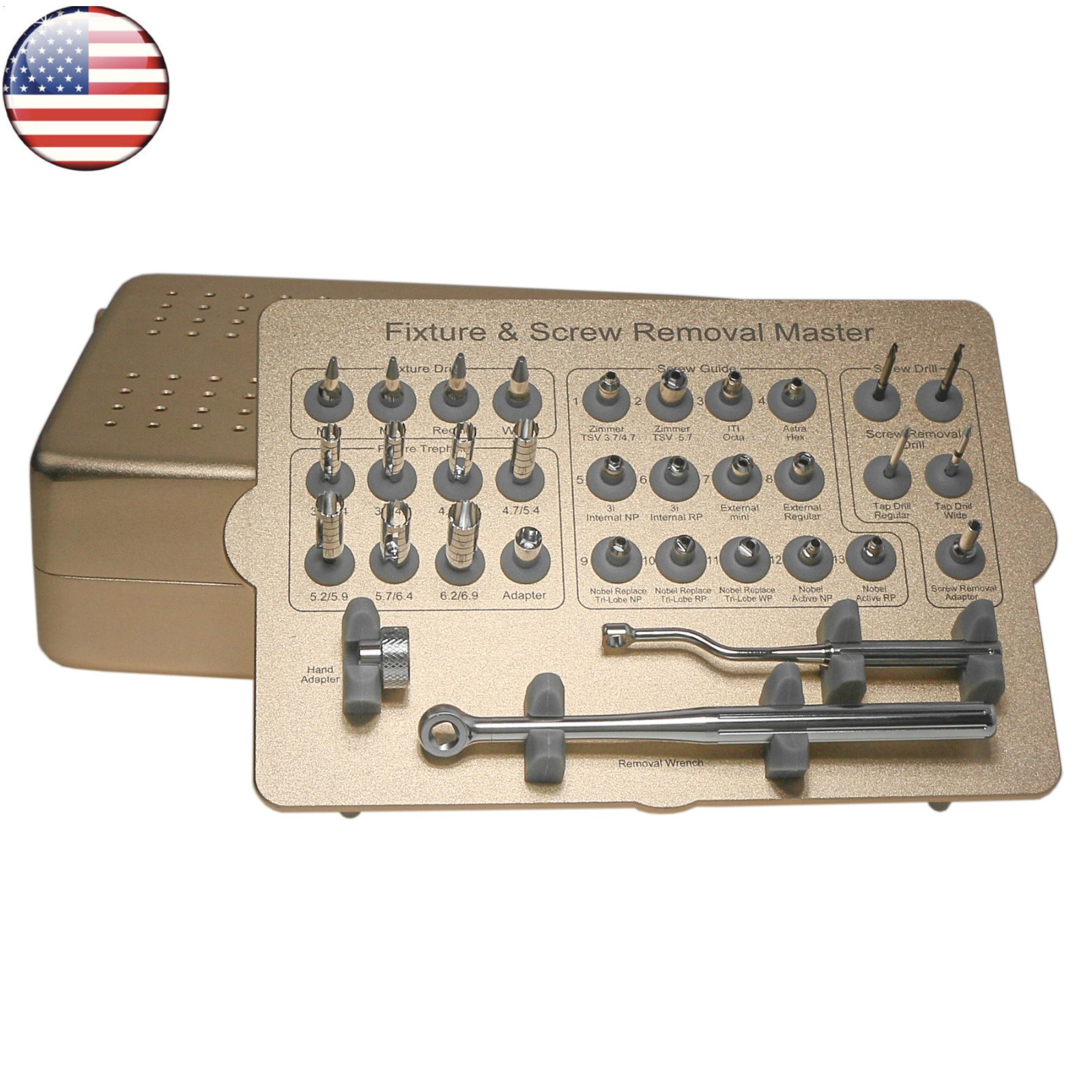 Salvin Implant Rescue Kit MCT FSRK-02 Implant Fixture & Fractured Screw Removal