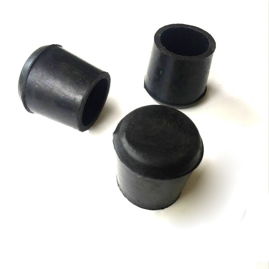 Rubber Chair Leg Caps for 10-45mm Pipes, Black – Non-Slip & Protection