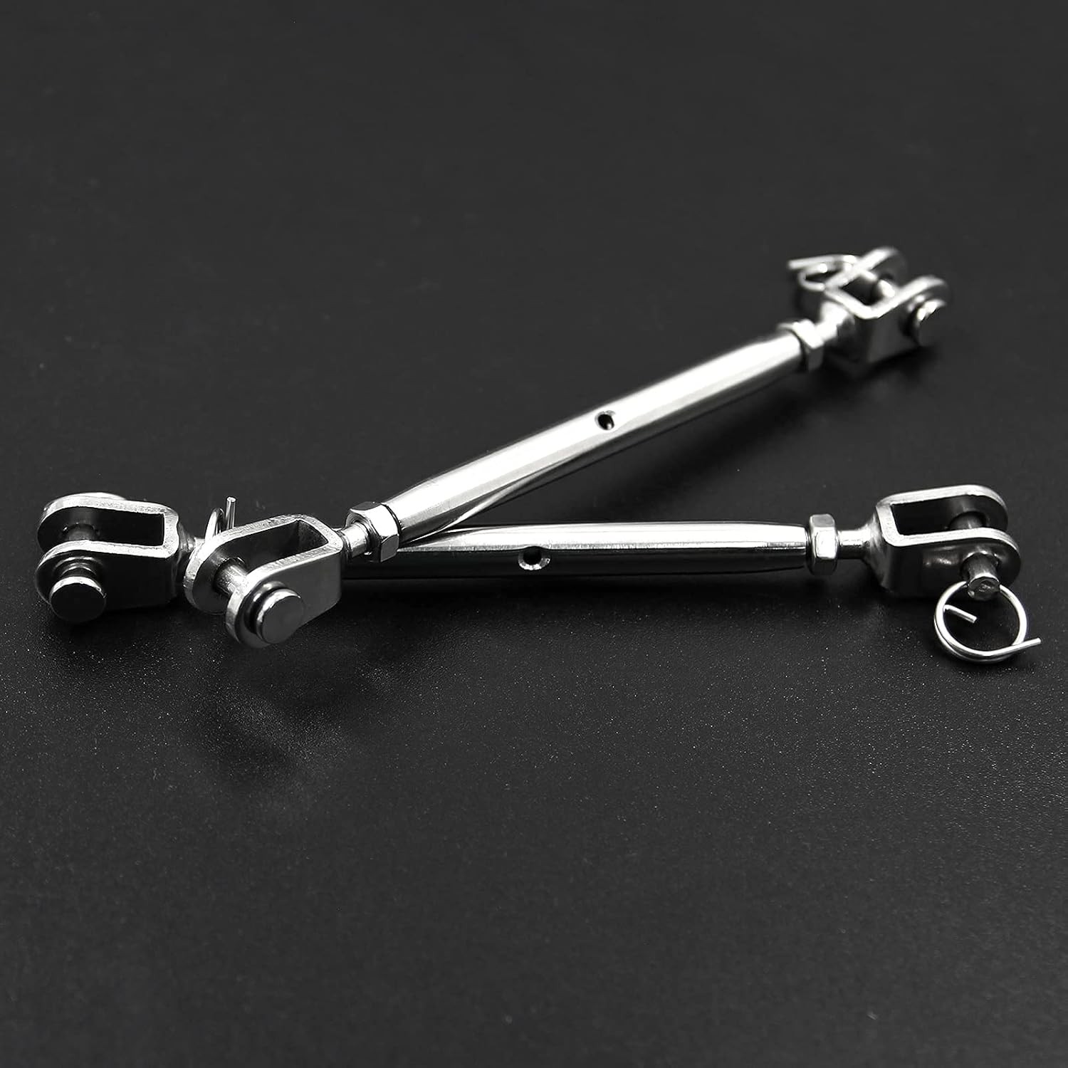 2PCS 3/16″ (M5) Turnbuckle Stainless Steel Jaw and Rigging M5