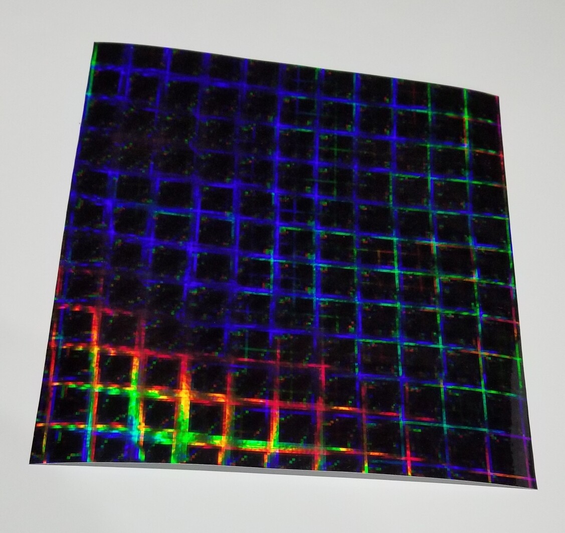 Black Plaid Pattern Holographic Diffractive Sign Plotter Vinyl Film