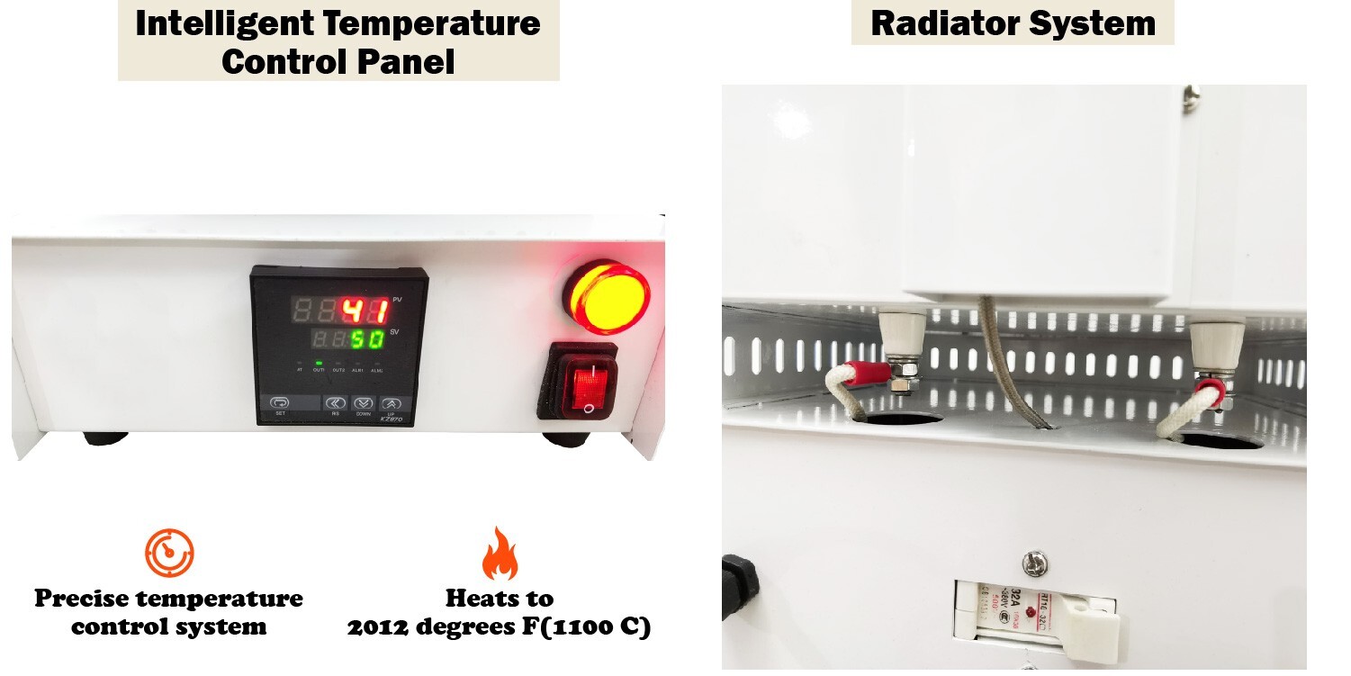 1100℃ Lab High Temperature 110V 2KW Muffle Furnace Burnout Oven