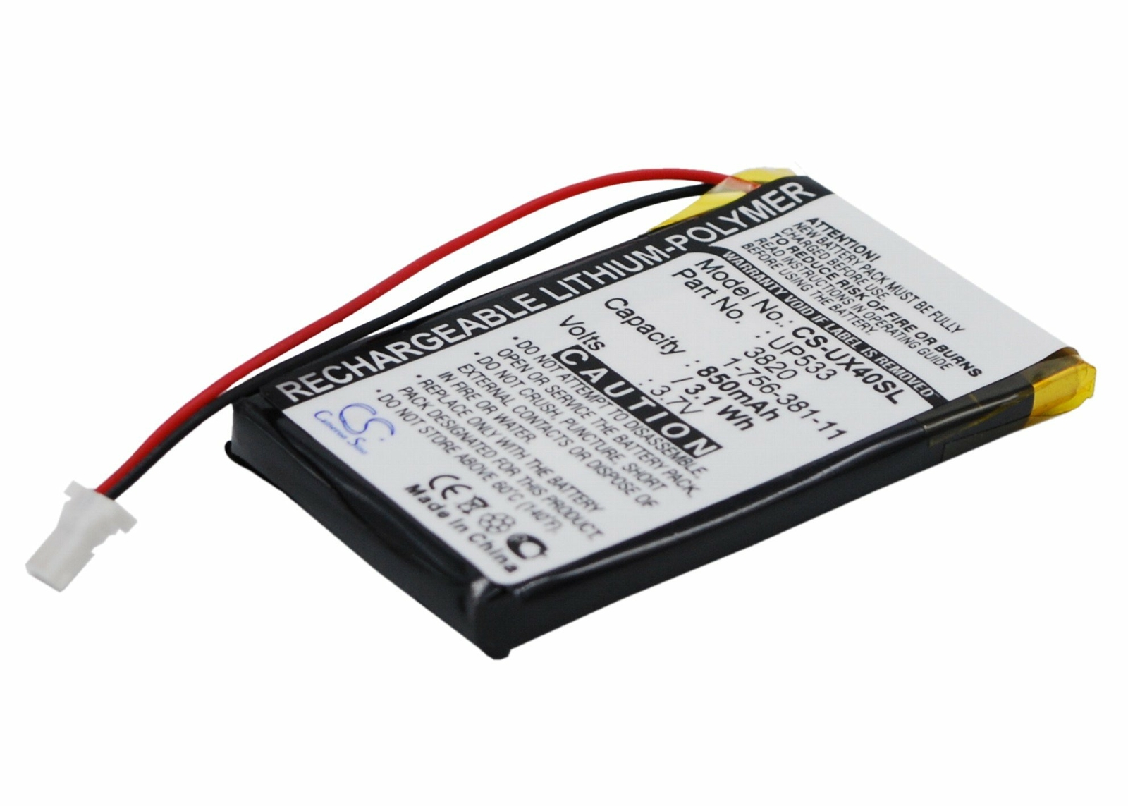 850mAh Battery For Sony Sony Clie PEG-UX40,Clie PEG-UX50;P/N:1-756-381-11,UP553