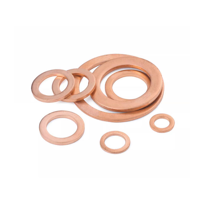 1mm Thickness M19 Copper Flat Gasket Round Washers Sealing Washer 19mm Inner Dia