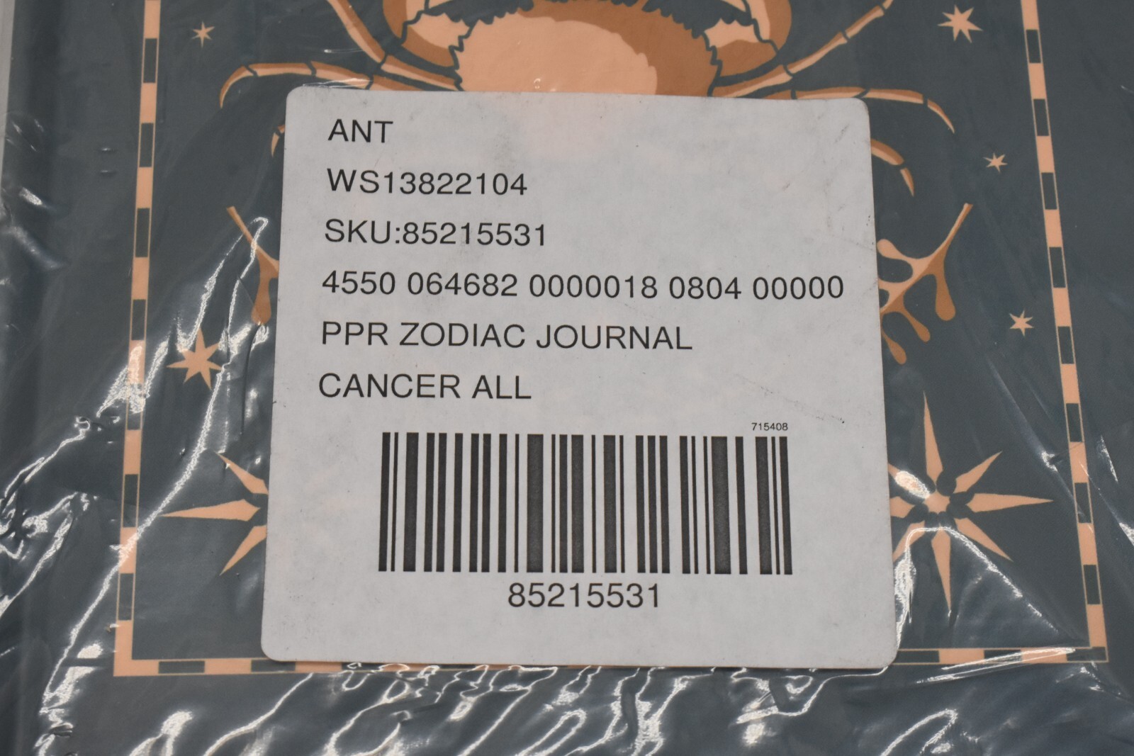 Papier Printed Goods Cancer Zodiac Sign Journal Hardcover Lines Notebook Blue