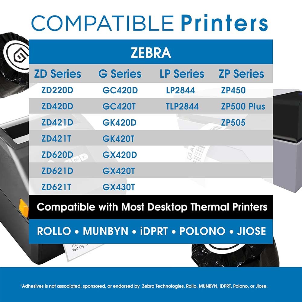 1-6 Rolls Thermal Labels 4″x2″ UPC Barcodes Address Shipping Labels For Zebra