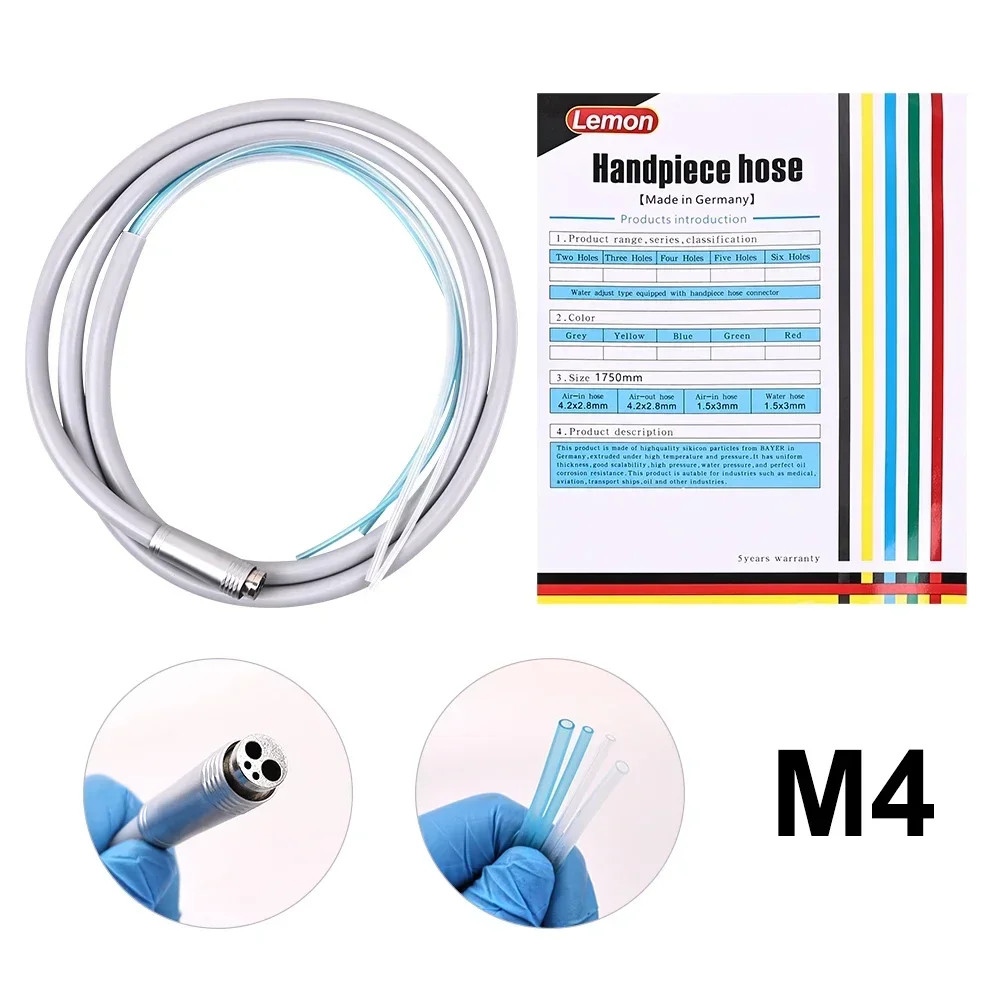 Dental 2/4 Holes Silicone Tubing Hose for Air Turbine High Speed Handpiece IN US