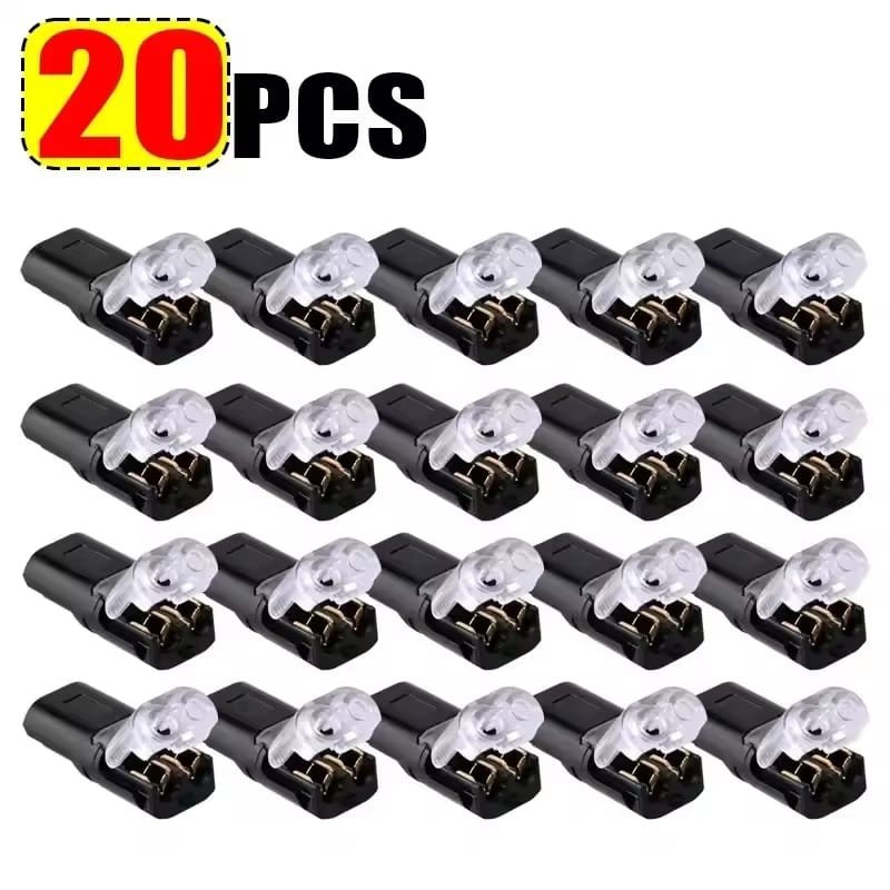 1-100pcs Double-Wire Plug-in Connector,Cable Clamp with Locking Buckle AWG 18-22