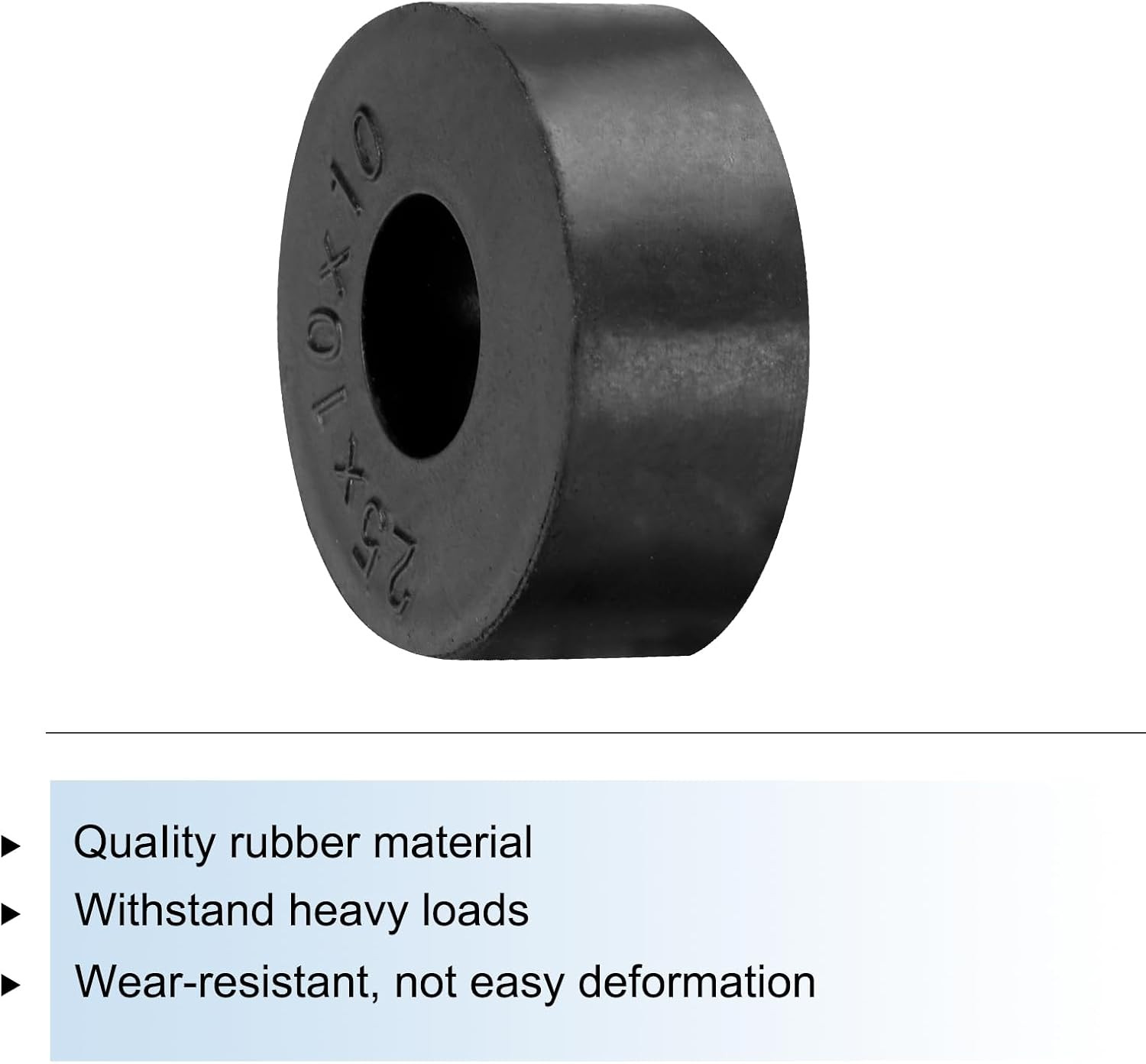 12Pcs Rubber Spacers 25Mm OD, 10Mm ID, 10Mm Height round anti Vibration Spacer R