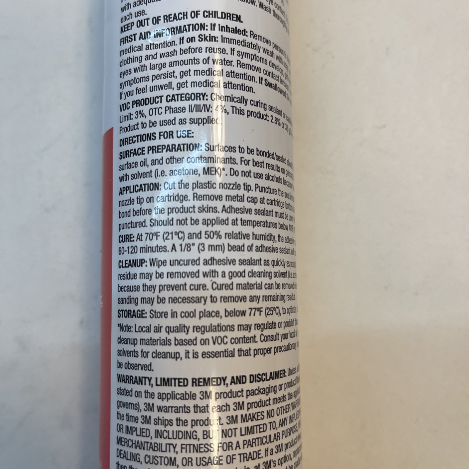 3M Marine Adhesive Sealant Fast Cure 5200 (06520) White “No Tip “ (13d)