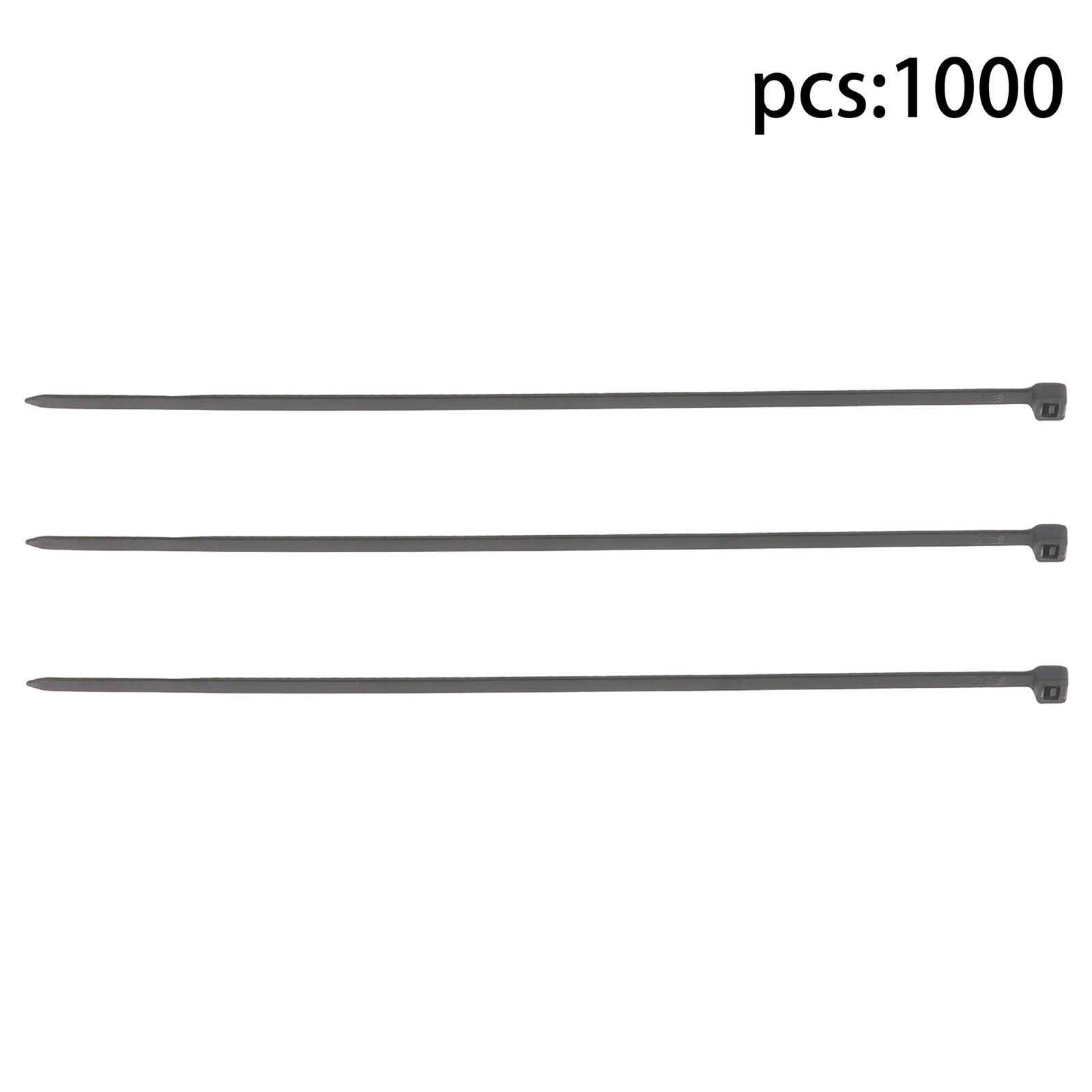 8″ Uv Black Cable Ties 1000pk 40lb Self-Locking Zip Ties 0.14″ Wide Plastic
