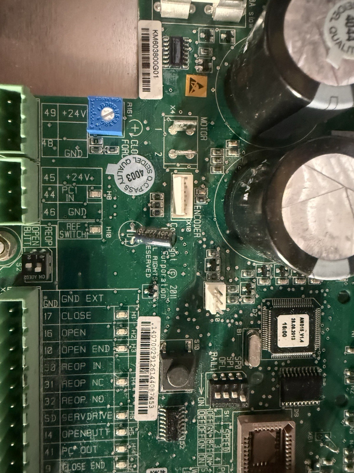 KM603800G01 24V 6.3A Control Board for Wittur Elevator Door Operator