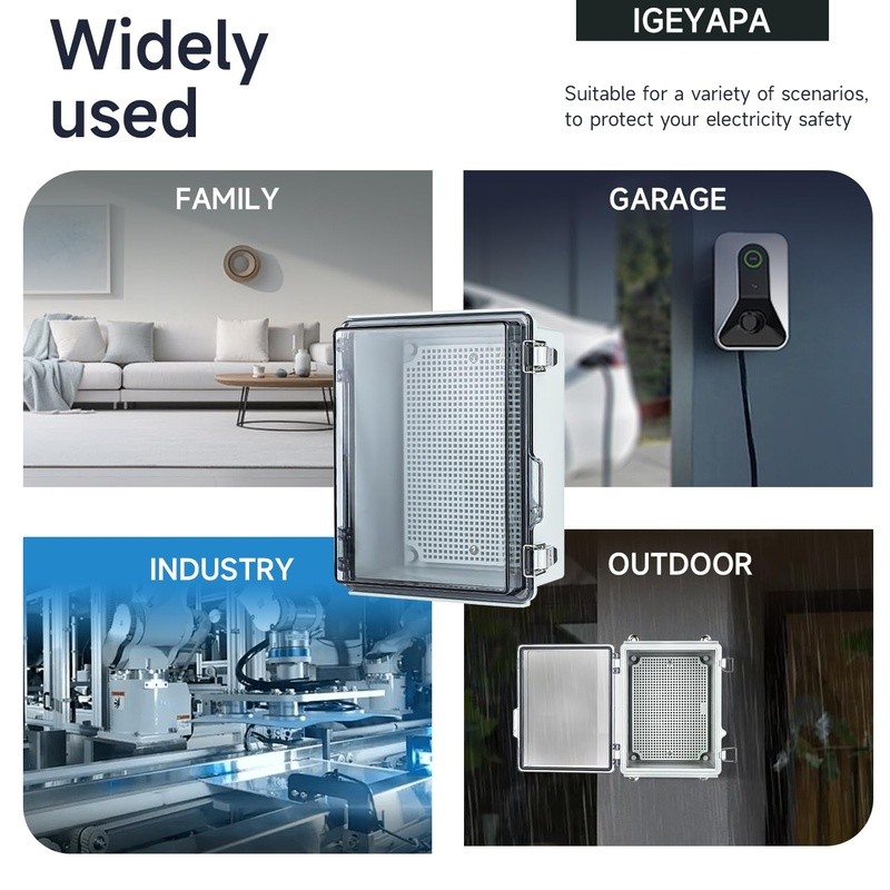 Heavy Duty Waterproof Junction Box IP67 Electrical Outdoor Distribution Kit New