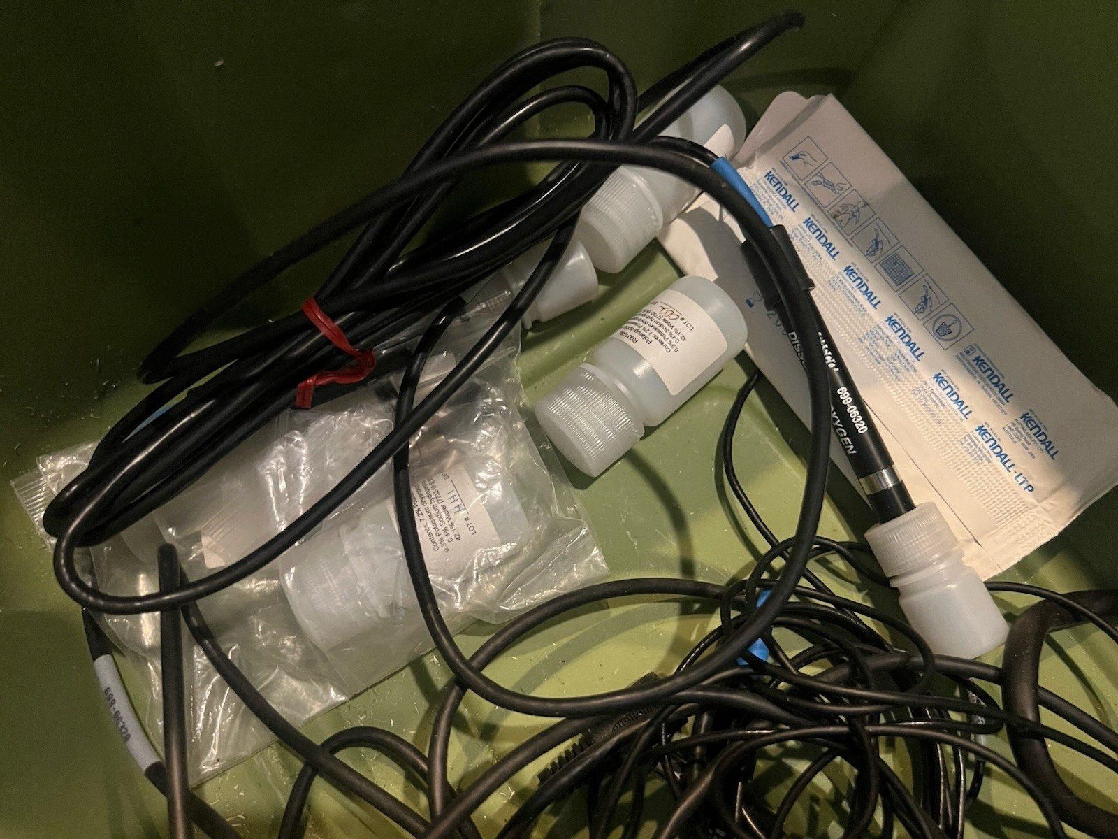 Huge box – PASCO Scientific Sensors, Heart Rate, pH Electrode, EKG, Respiration.