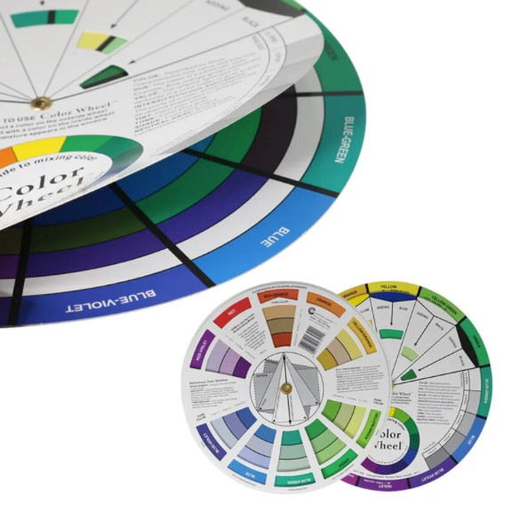 High Quality Rotating Color Wheel Mixing Guide LARGE SIZE 23cm Diameter