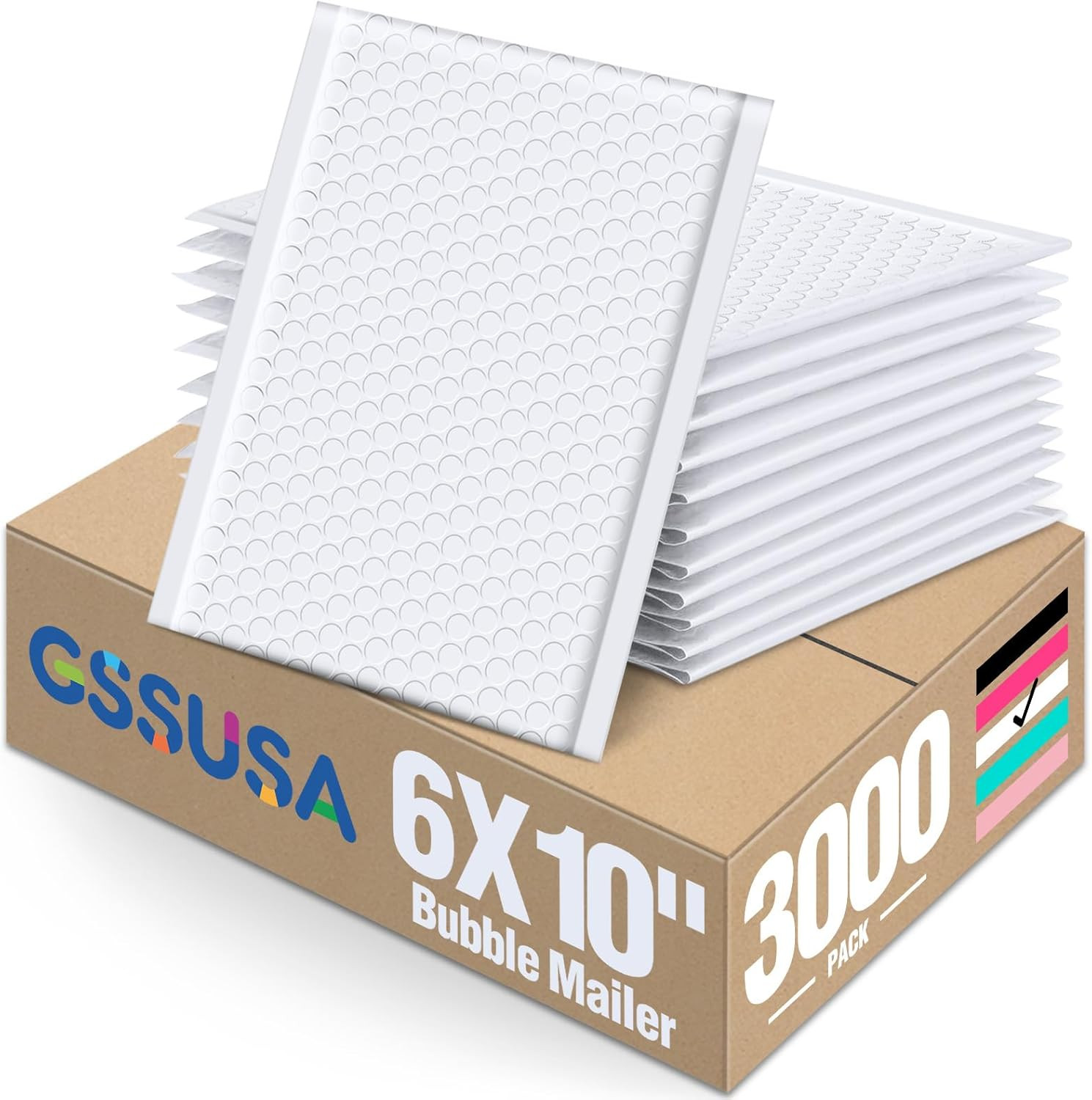 100 Pack Bubble Mailers 6X10 Inches Bubble Mailer Usable Size 6X9″ Envelopes Sma