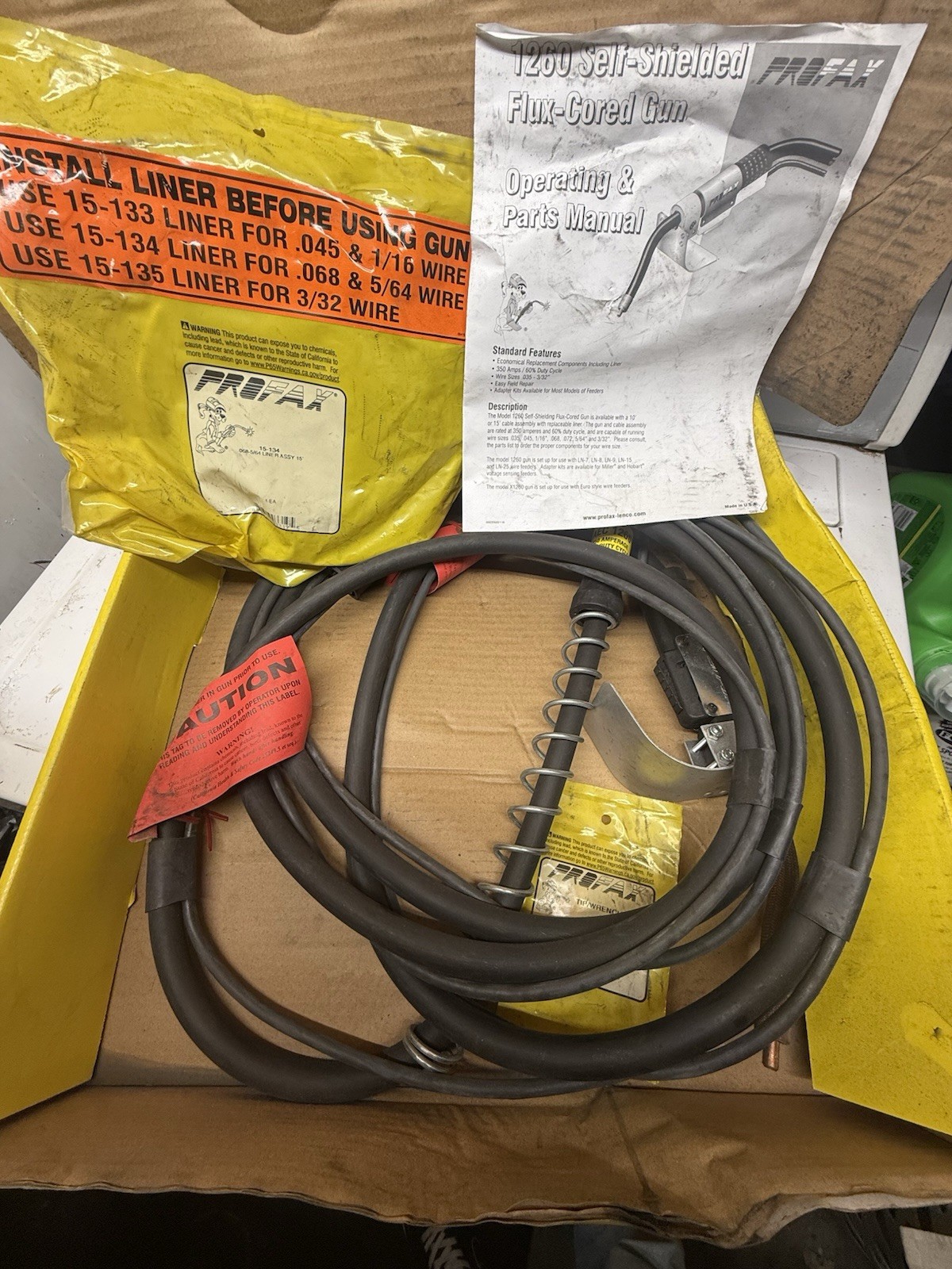 Profax Lenco Platinum Series Lincoln 350 Amp 15′ Long Flux Cored Welding Gun