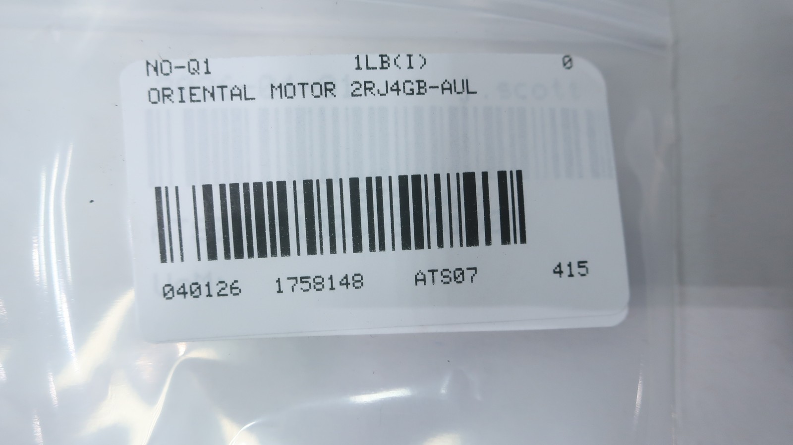 Oriental Motor 2RJ4GB-AUL Reversible Motor 4w 1450rpm 115v-ac