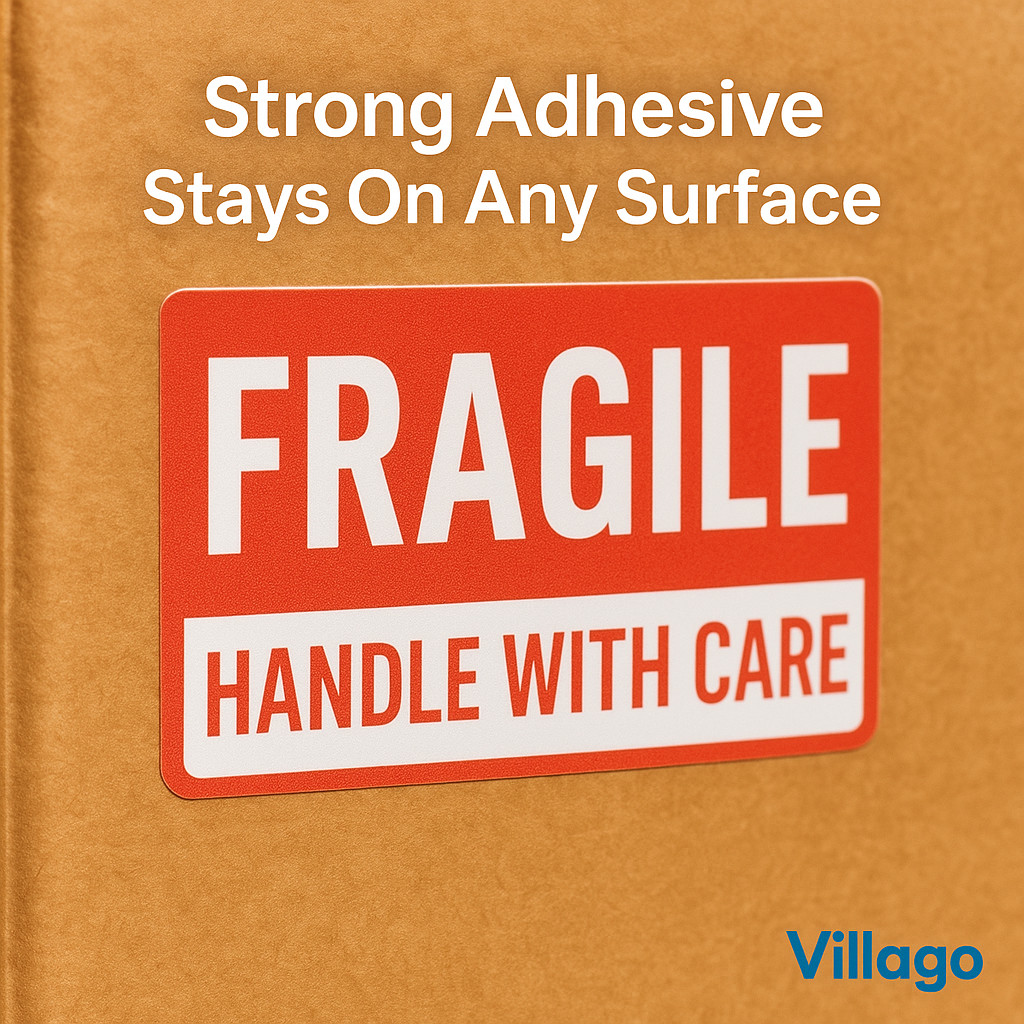 FRAGILE Stickers 1×3 Inch | Handle With Care Labels 1000 Pack | Strong Adhesive