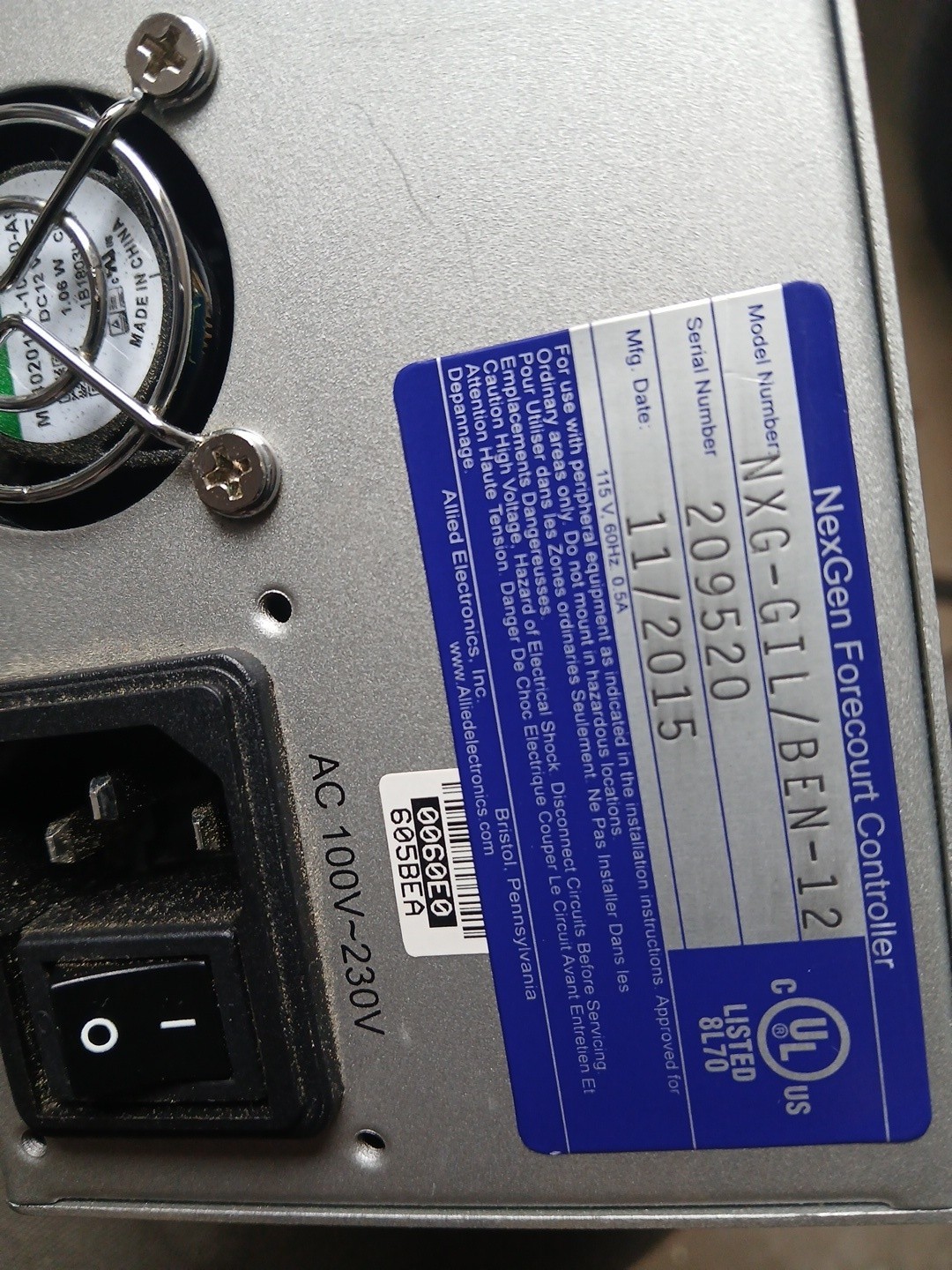 NEXGEN FORECOURT CONTROLLER MODEL # NXG GIL/BEN -12