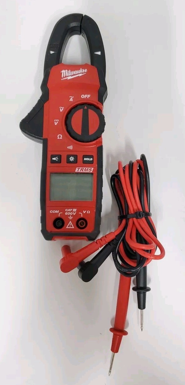 Milwaukee 2235-20 400 Amp Clamp Meter CAT III 600V AC/DC True-RMS With Leads