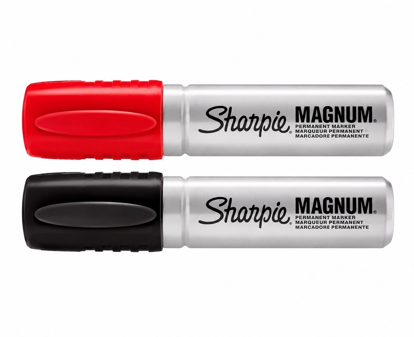 Sharpie Magnum Permanent Markers Red-Black Chisel Tip Large Marker-2 Pack