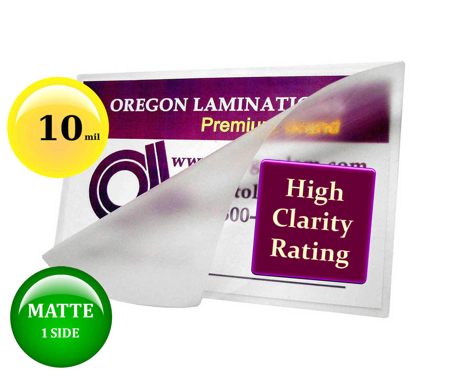 10 Mil MATTE/Clear Military Card Hot Laminating Pouches 2-5/8 x 3-7/8 (100/pack)