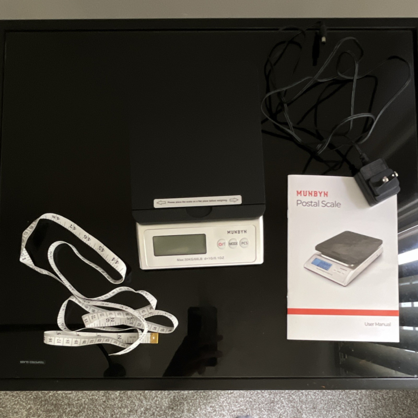 MUNBYN IPS01 Postal Scale Backlit LCD Display w/ AC Power Adapter