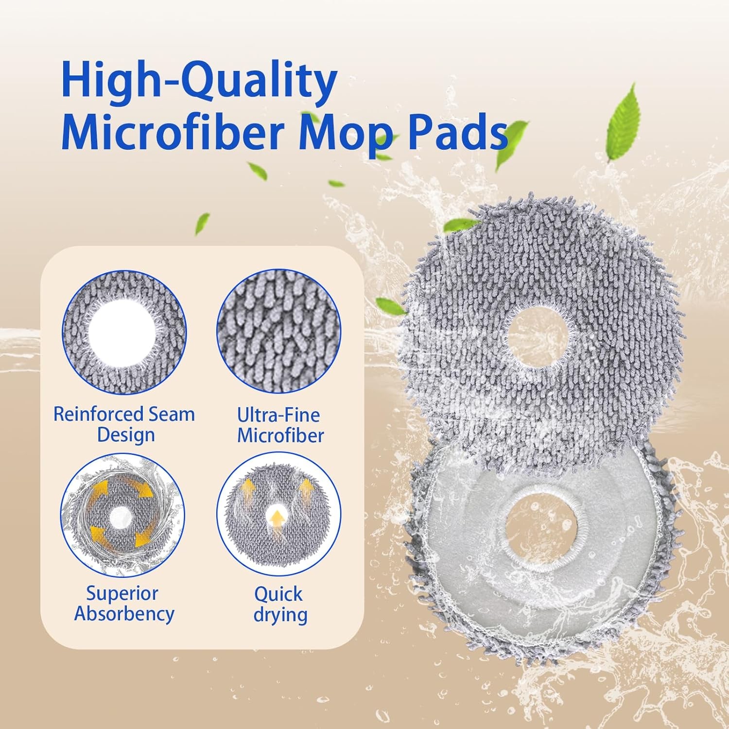 6 Pack 405/505 Replacement Mop Pads for iRobot Roomba Plus 405/505 Combo Robot