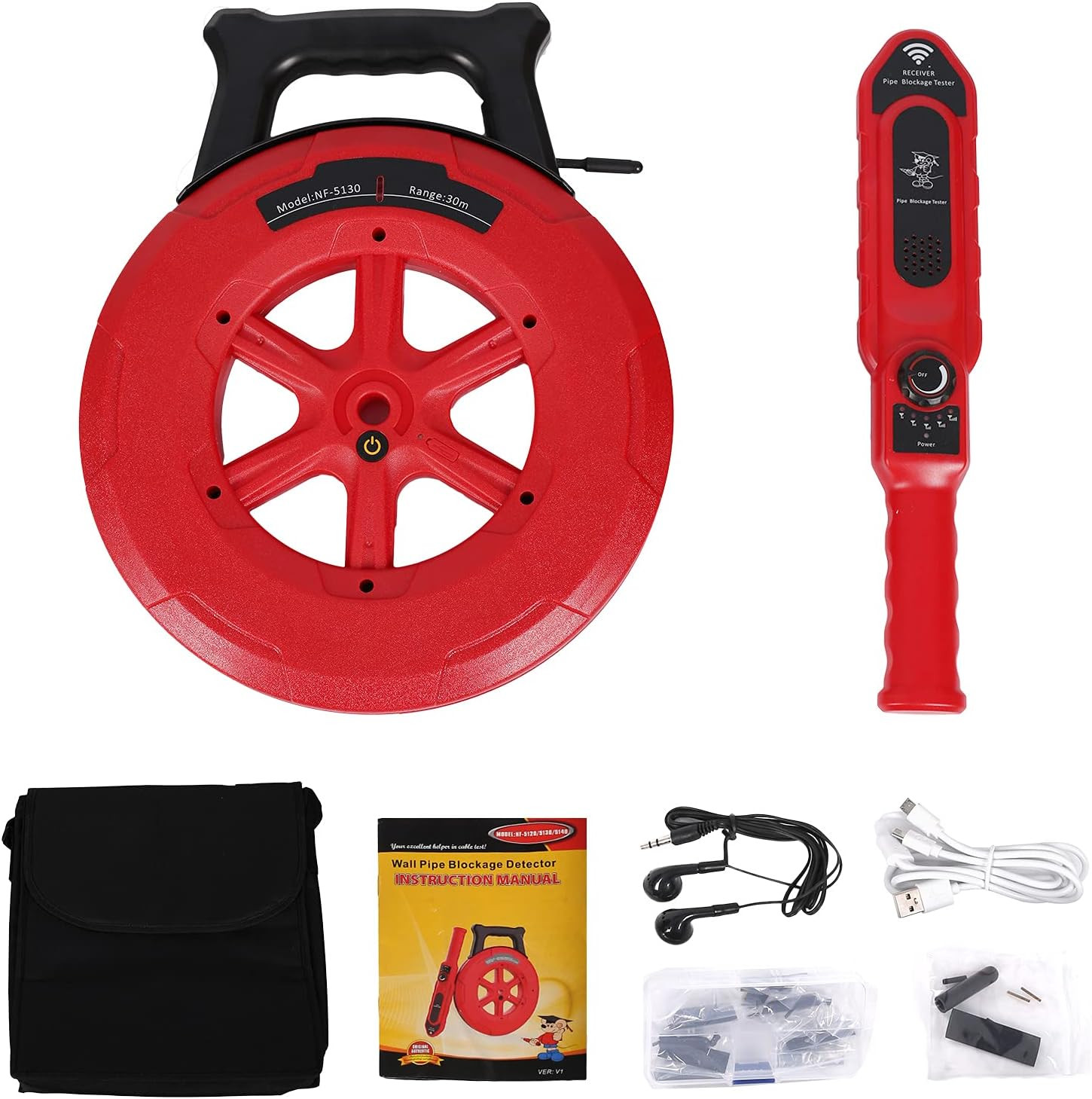 Pipe Blockage Detector – 40M Water Pipe Scanner for Metal & PVC Clogs