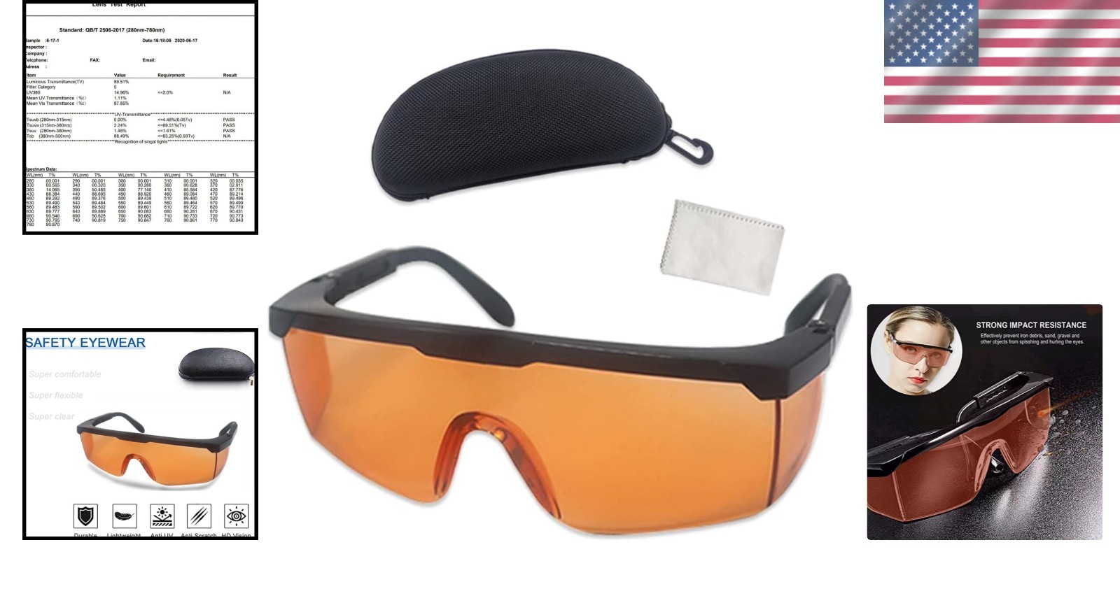 Casual ANSI Z87 Safety Glasses – Shatterproof & Blue Light Blocking Protection