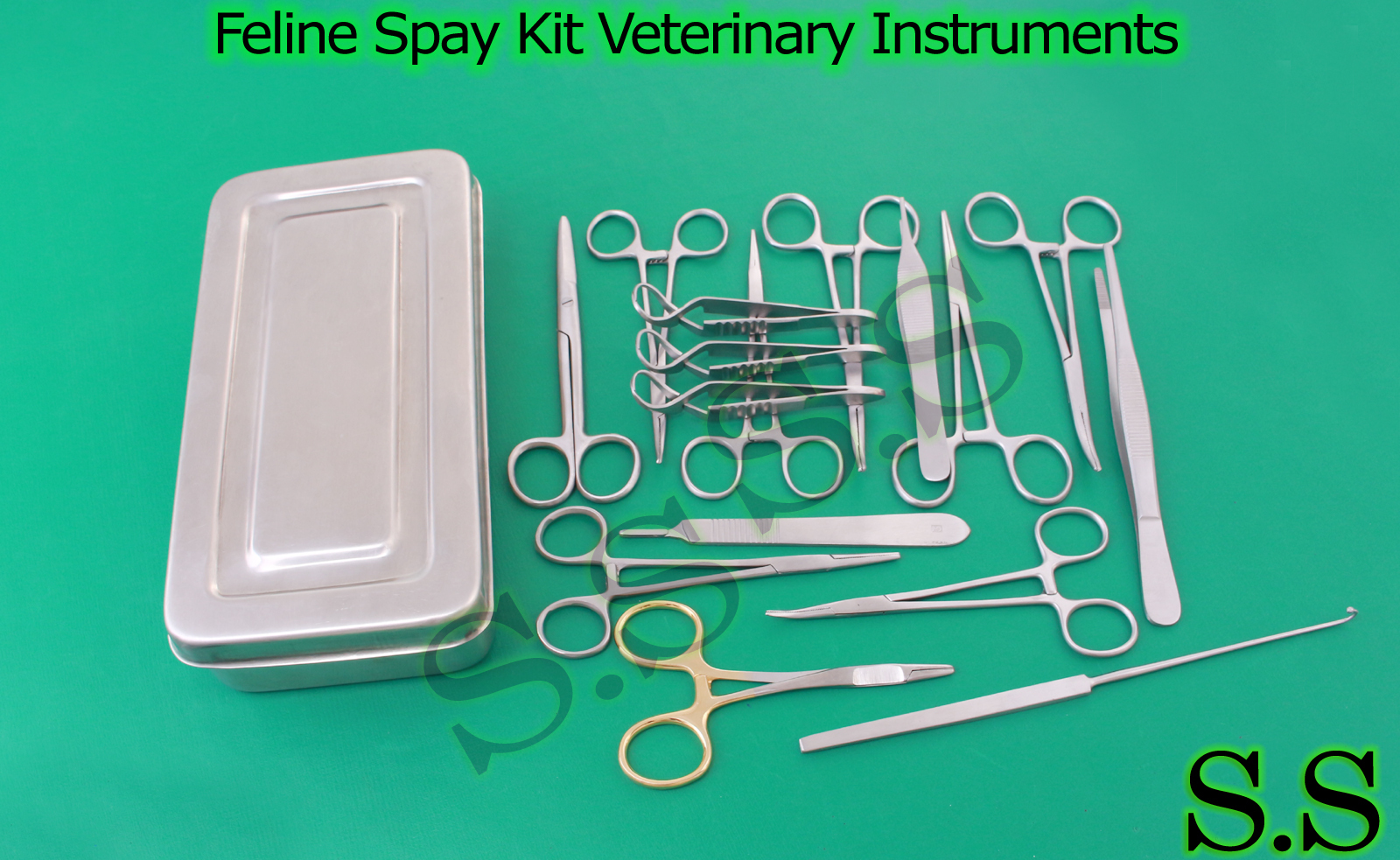 Feline Spay Kit Veterinary Surgical Instruments Ovaries Removal Animal Kit