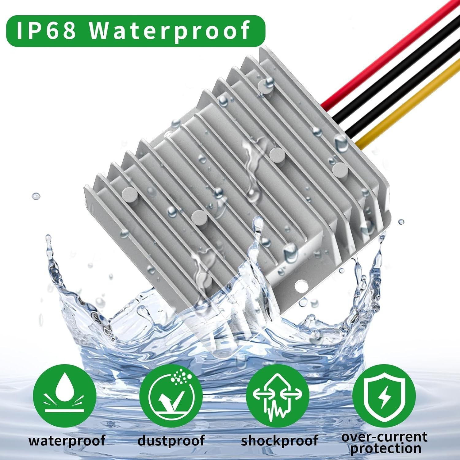 ✅48V/36V to 12V Step Down Converter, 20A 240W DC-DC Buck, Golf Cart Power Supply