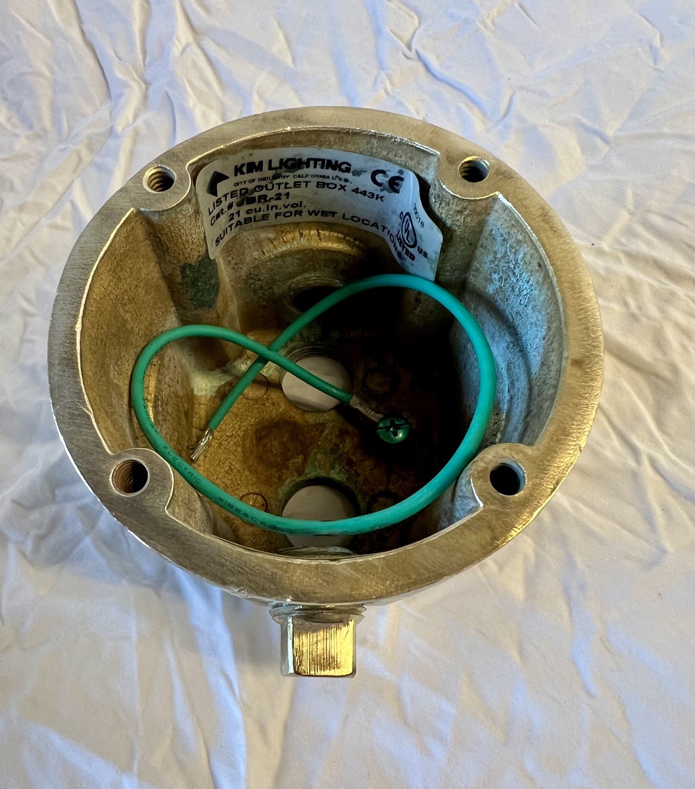 Kim Lighting JBR-2 Brass Below Grade Junction Box 1/2″ NPT