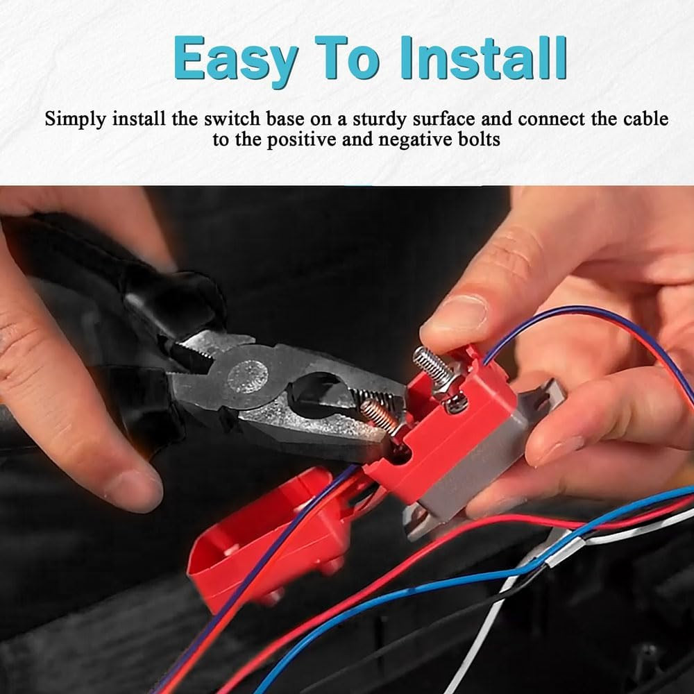2PCS DC 12V-24V Automatic Reset Circuit Breaker with Cover Stud Bolt, 30A Car Cu